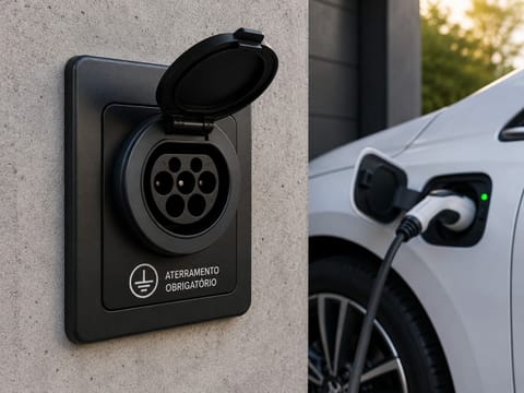 Aterramento para carregador de carro elétrico
